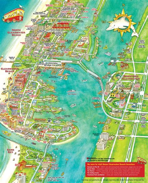 Coming from out of town?. . Tourist map of clearwater beach